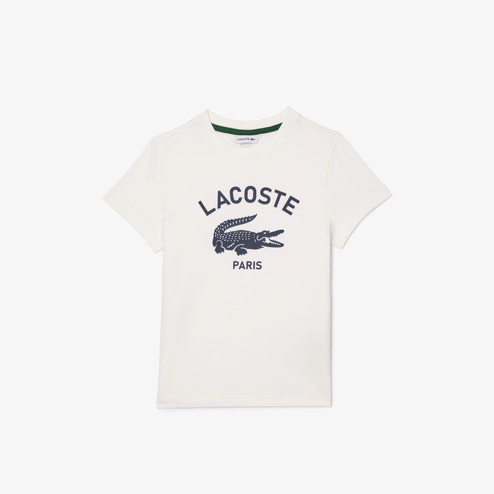 Lacoste Kids' Signature Print Cotton T-Shirt