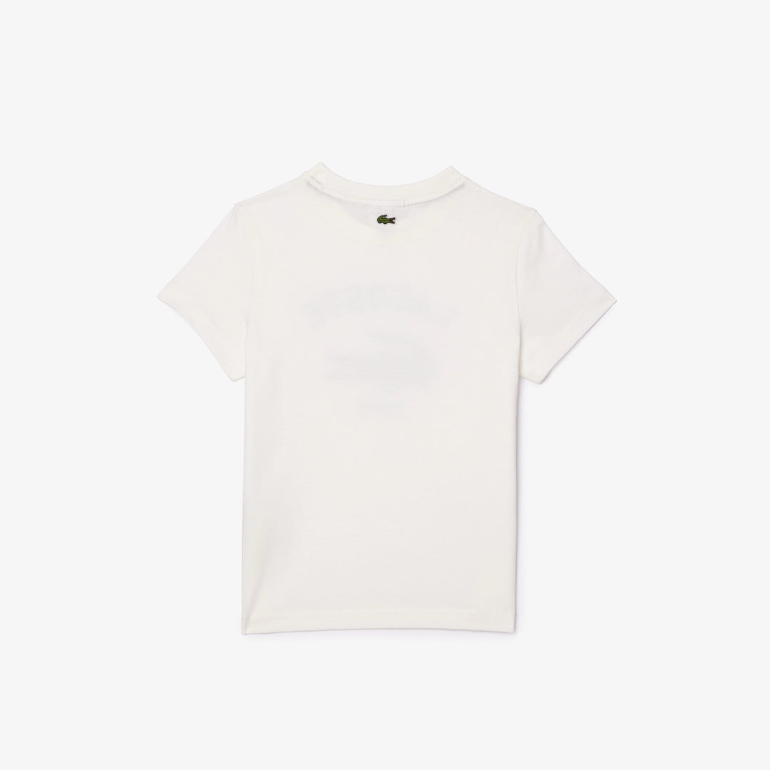 Lacoste Kids' Signature Print Cotton T-Shirt