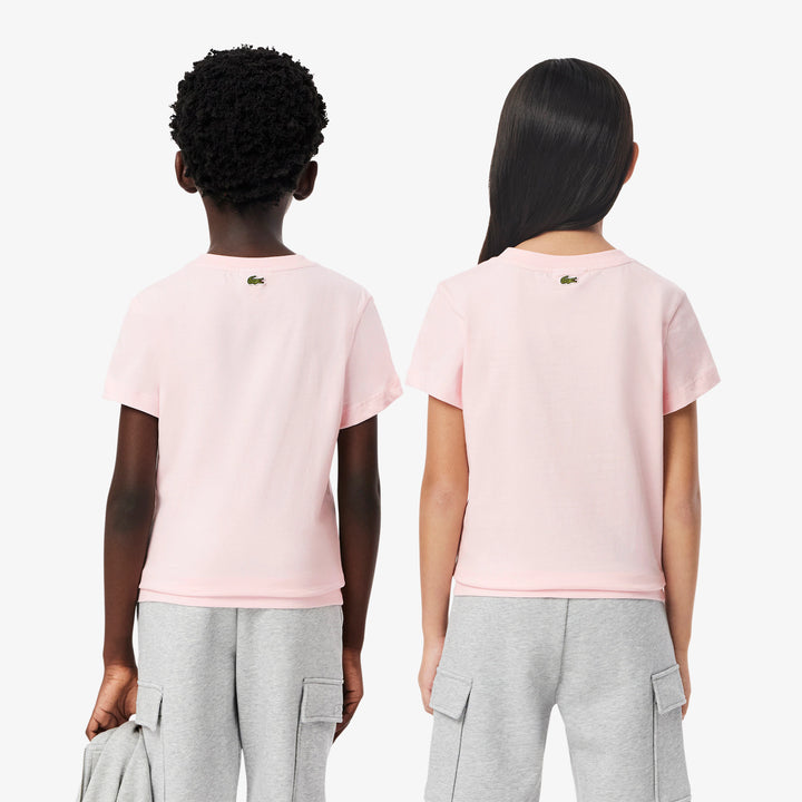 Lacoste Kids' Signature Print Cotton T-Shirt