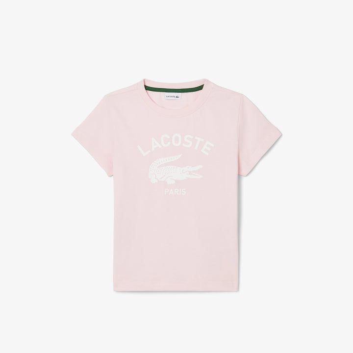 Lacoste Kids' Signature Print Cotton T-Shirt