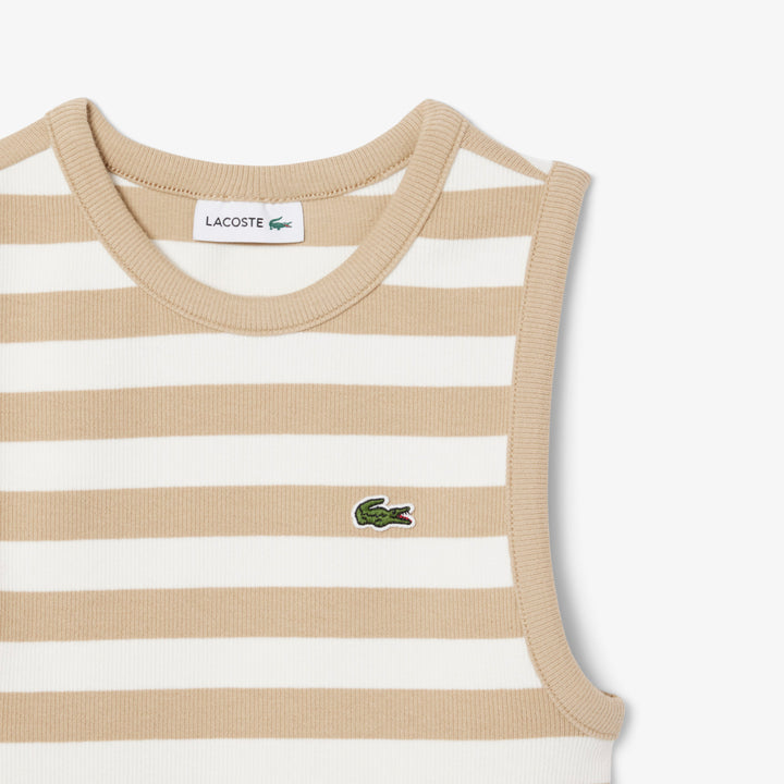 Lacoste Kids' Striped Rib Tank Top