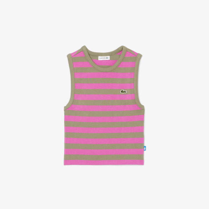 Lacoste Kids' Striped Rib Tank Top