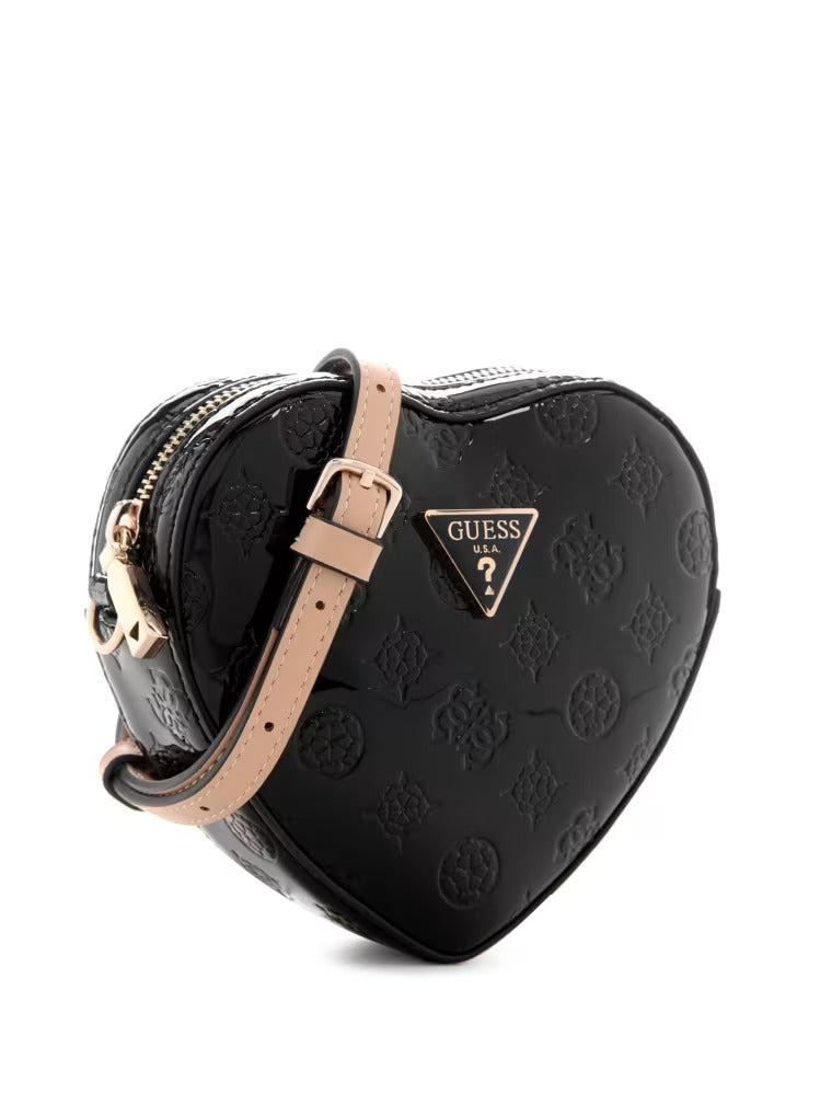 Guess Arnela Debossed Logo Mini Heart Bag