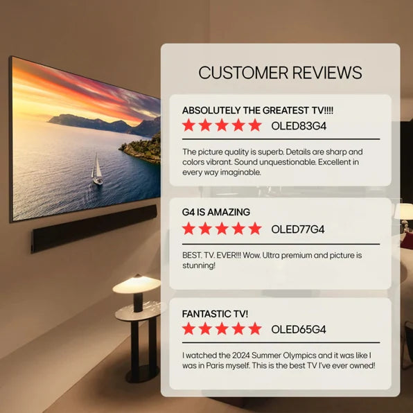 LG OLED55G4SUB 55 inch Class LG OLED evo G4 4K Smart TV 2024 with Supplied TV Stand