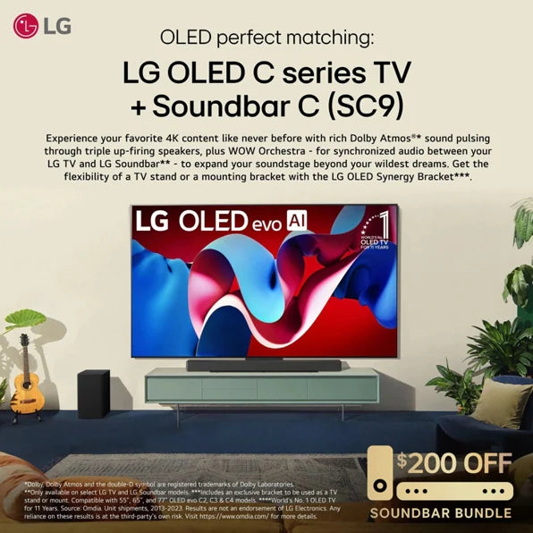 LG 77 inch Class LG OLED evo AI C4 4K Smart TV 2024 - OLED77C4PUA
