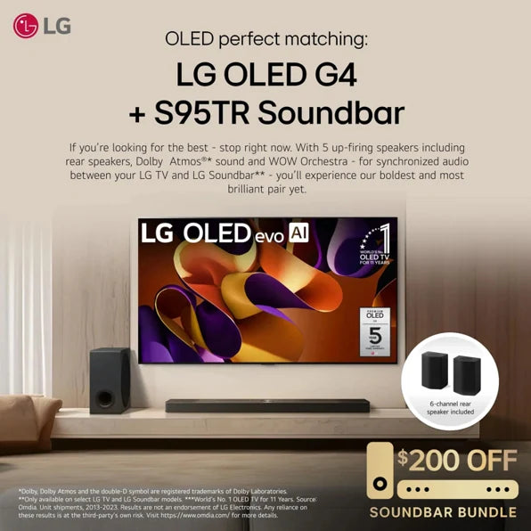 LG OLED97G4WUA 97 Inch Class LG OLED evo G4 4K Smart TV 2024 with Supplied Wall Mount