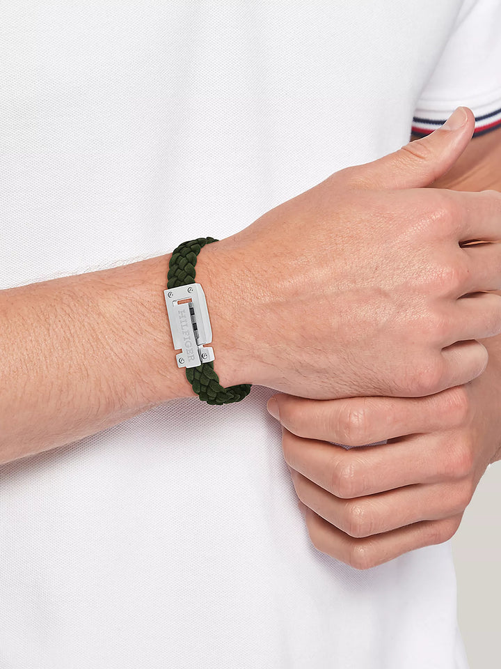 Tommy Hilfiger Flat Braided Suede Bracelet