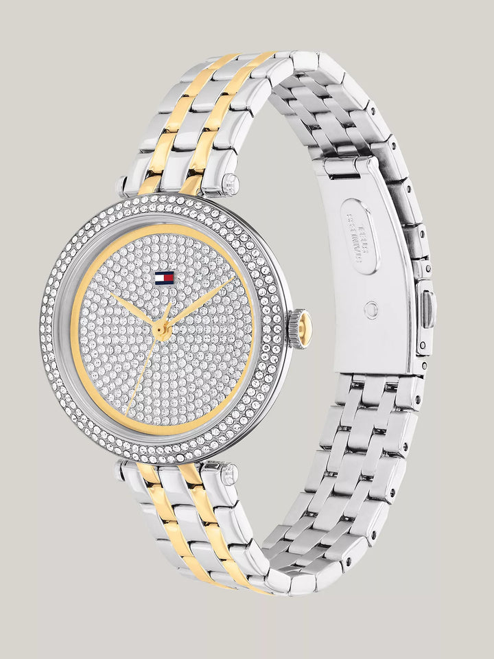 Tommy Hilfiger 34MM Crystal Bezel Two-Tone Watch