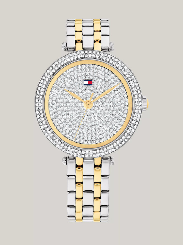 Tommy Hilfiger 34MM Crystal Bezel Two-Tone Watch