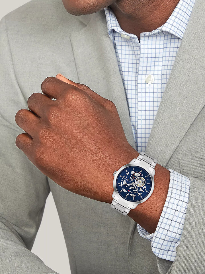 Tommy Hilfiger 43MM Skeleton Dial Automatic Watch