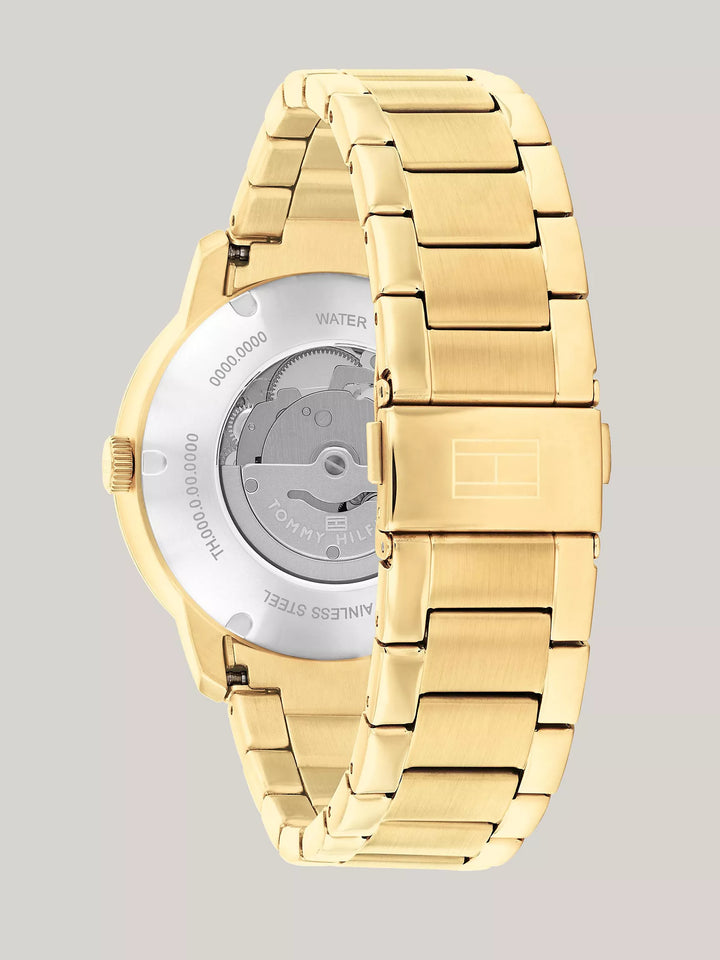 Tommy Hilfiger 43MM Green Skeleton Dial Automatic Watch