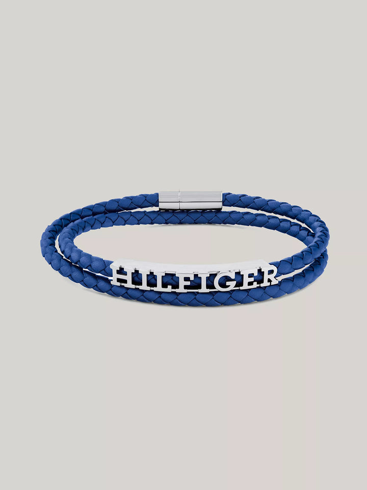 Tommy Hilfiger Leather Braided Double Bracelet