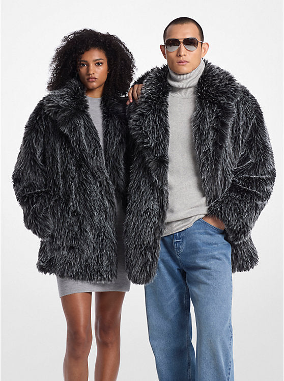 Michael Kors Faux Fur Peacoat