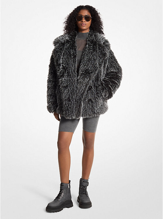 Michael Kors Faux Fur Peacoat