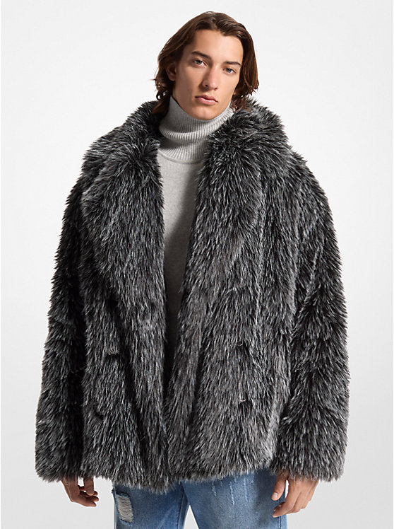 Michael Kors Faux Fur Peacoat