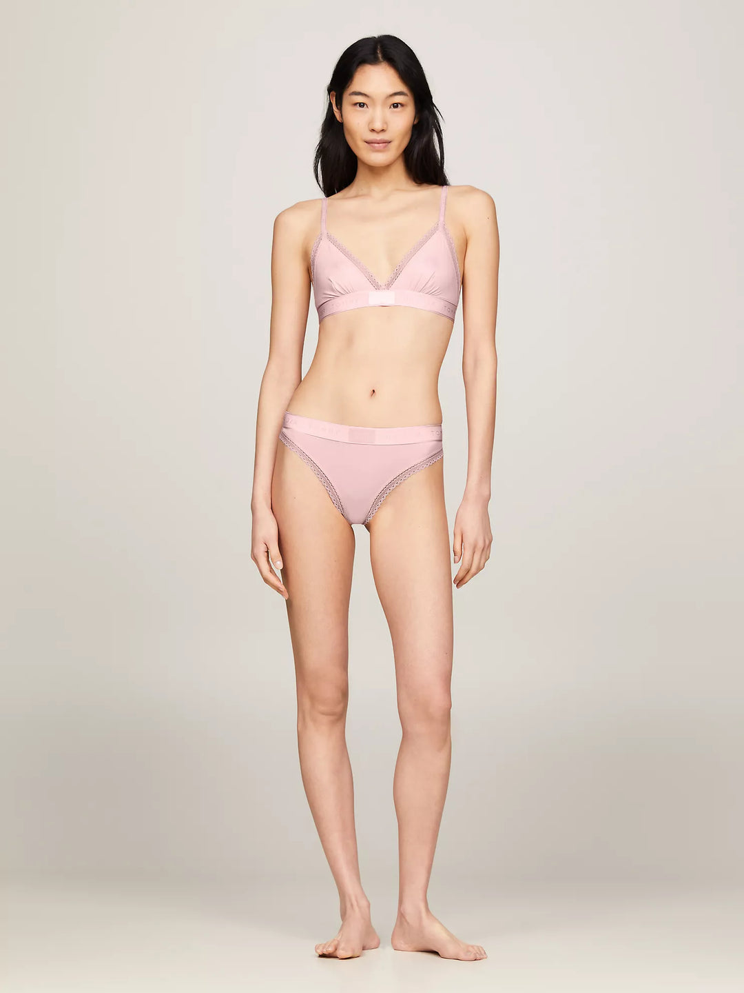 Tommy Hilfiger Hilfiger Badge Lace Trim Thong