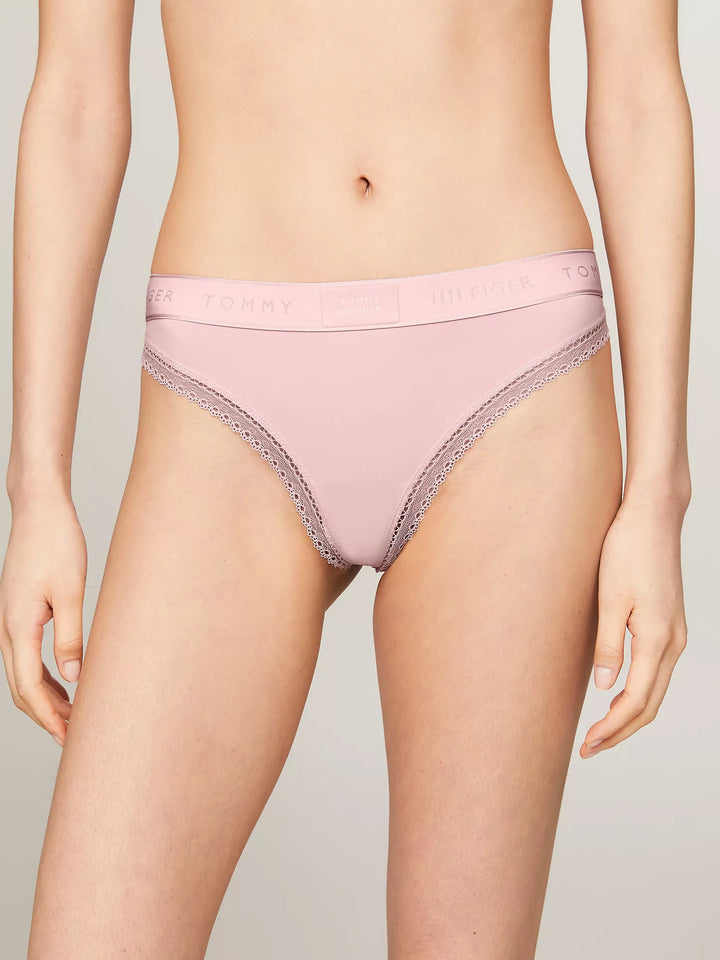 Tommy Hilfiger Hilfiger Badge Lace Trim Thong