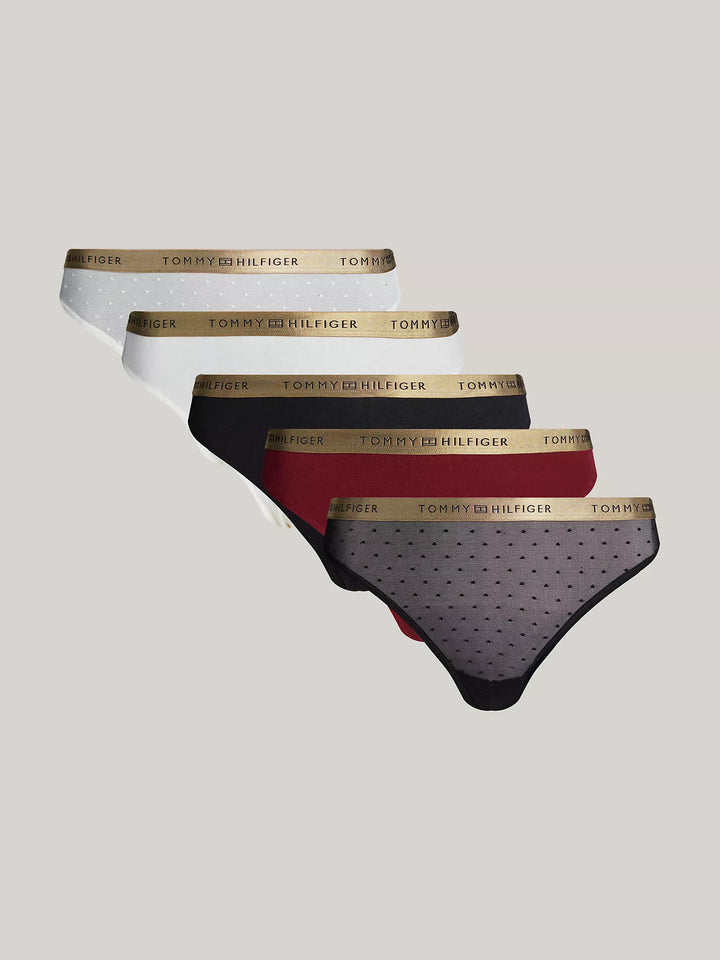 Tommy Hilfiger Logo Waistband Thong 5-Pack