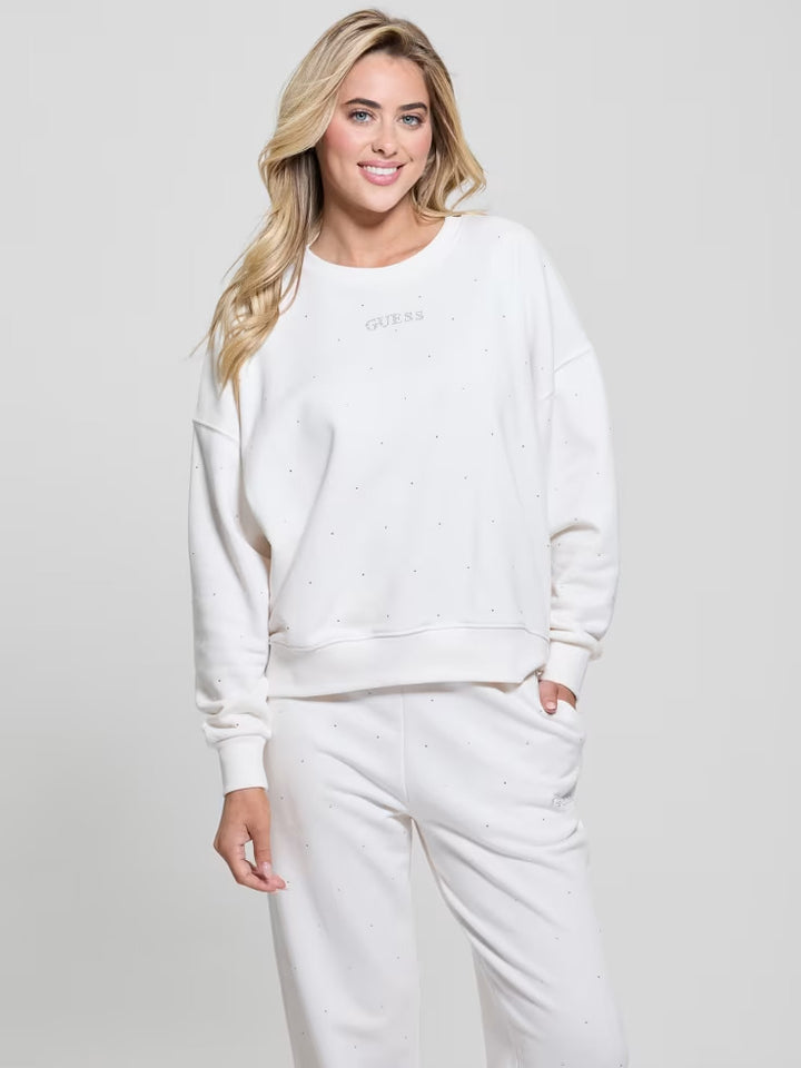 Guess Rhinestone Logo Sweatshirt