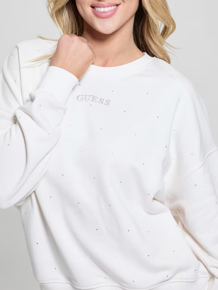 Guess Rhinestone Logo Sweatshirt