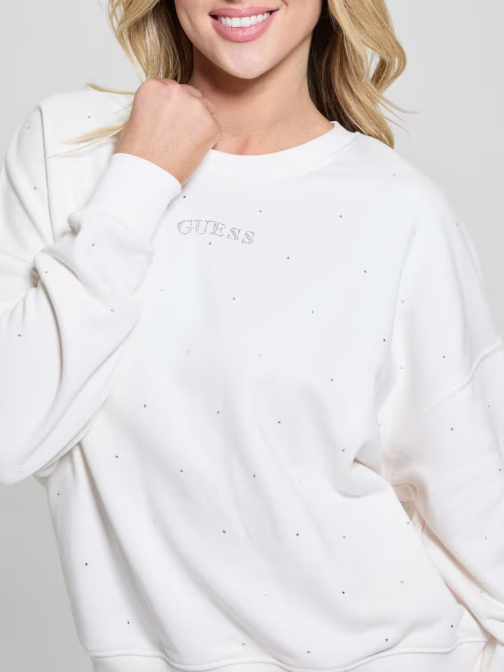 Guess Rhinestone Logo Sweatshirt