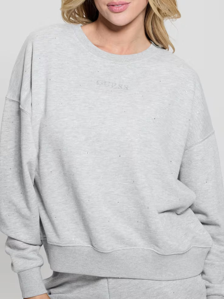 Guess Rhinestone Logo Sweatshirt