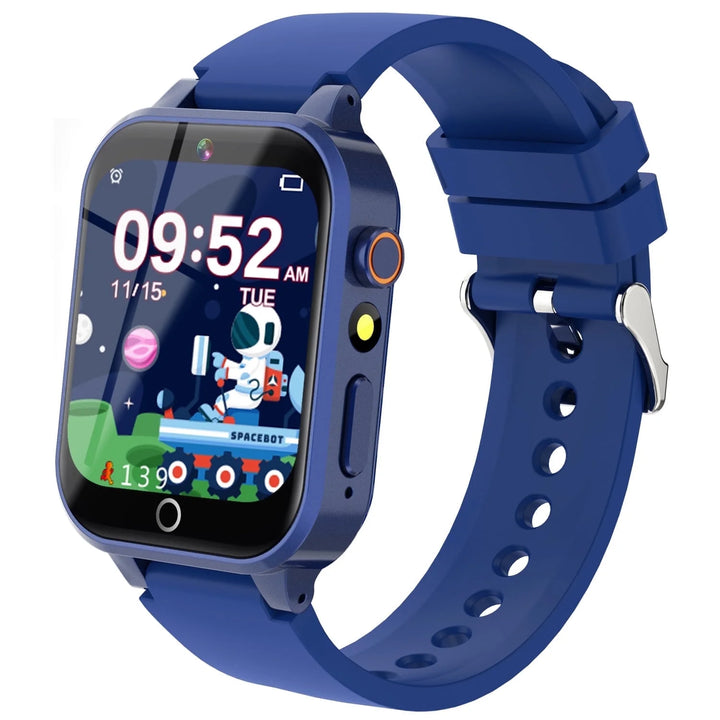 Vakzovy Kids Smart Watch for Boys 4-12 Years Old Birthday Gift, Vakzovy Waterproof Educationals Smart Watch, Dual Camera, 24 Puzzle Games,Music Player, Toddler Watch Learning Toys(Blue)