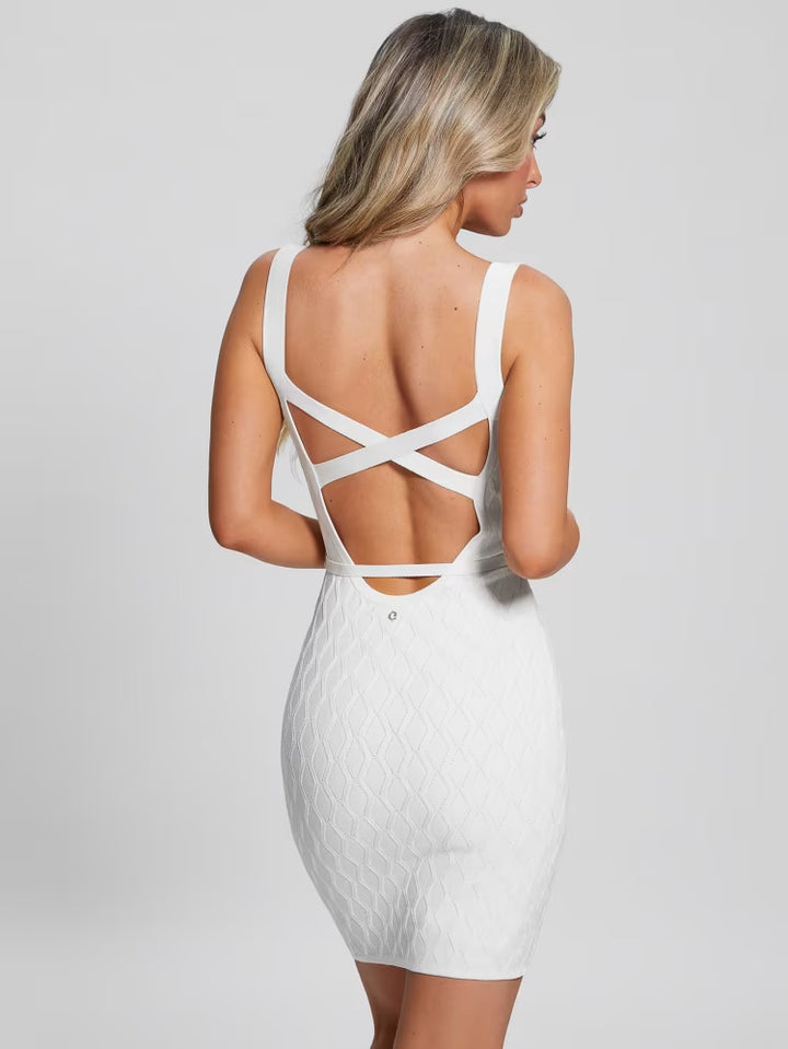 Guess Genna Diamond Knit Sweater Dress