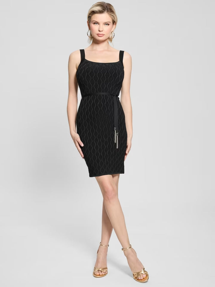 Guess Genna Diamond Knit Sweater Dress