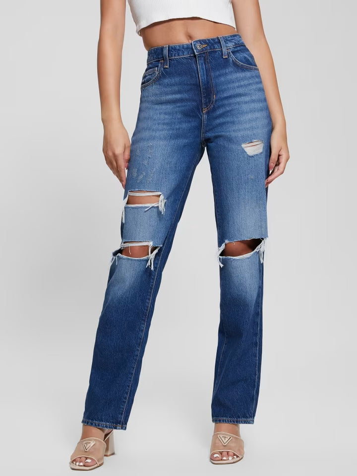 Guess Eco Relaxed Straight Destroyed Jeans