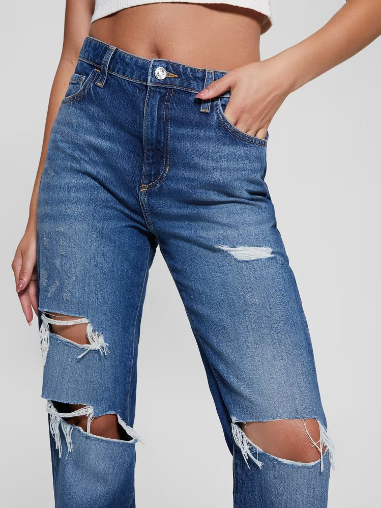 Guess Eco Relaxed Straight Destroyed Jeans