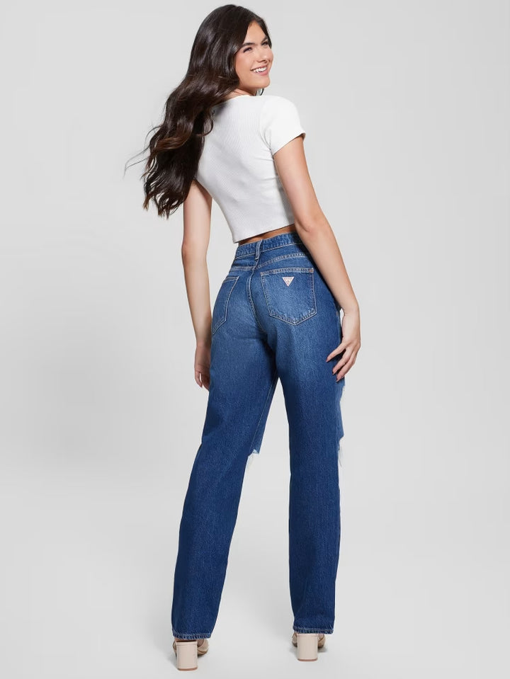 Guess Eco Relaxed Straight Destroyed Jeans