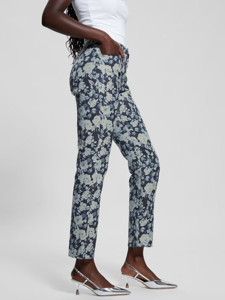 Guess Girly Floral Print Denim Pants