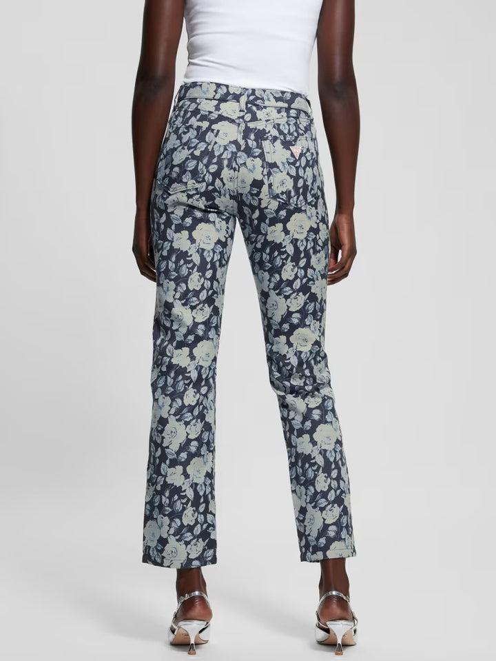 Guess Girly Floral Print Denim Pants