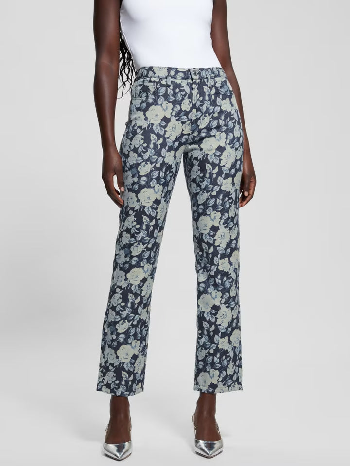 Guess Girly Floral Print Denim Pants