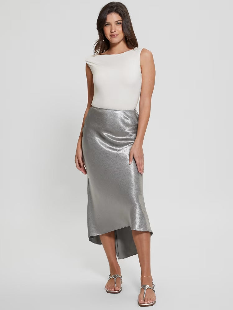 Guess Eco Lilya Satin Midi Skirt