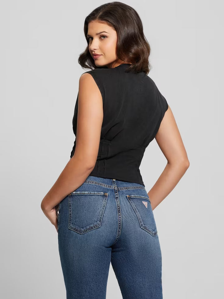 Guess Eco Black Stallion Corset Tee