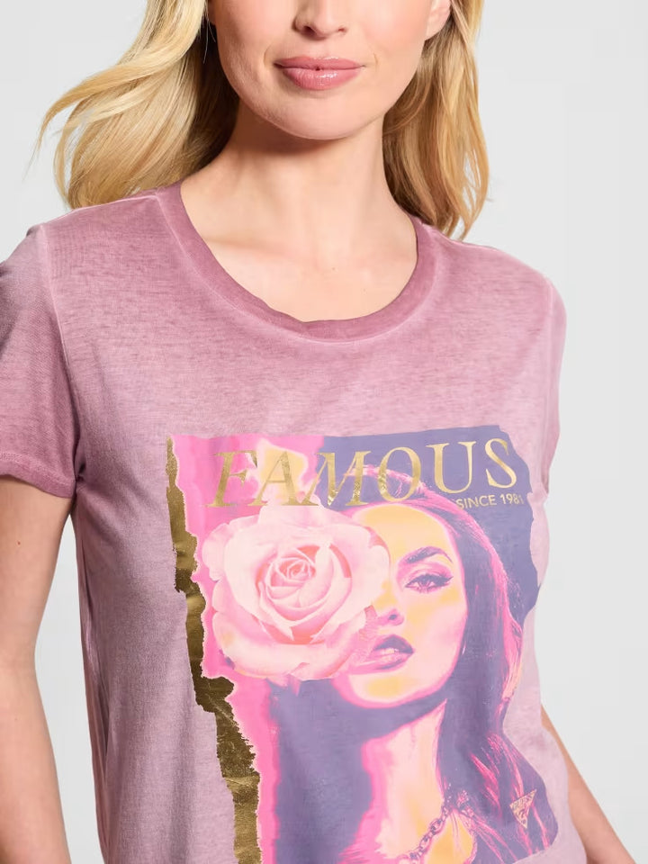 Guess Eco Rose Graphic Easy Tee
