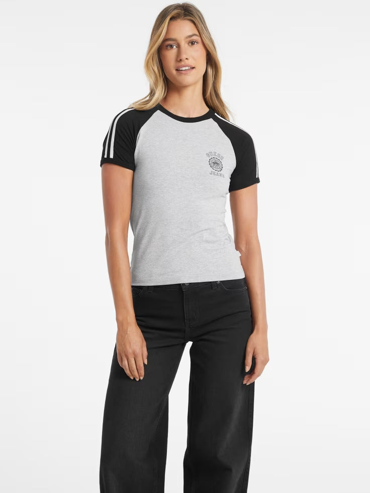 Guess Slim Crest Logo Raglan Tee