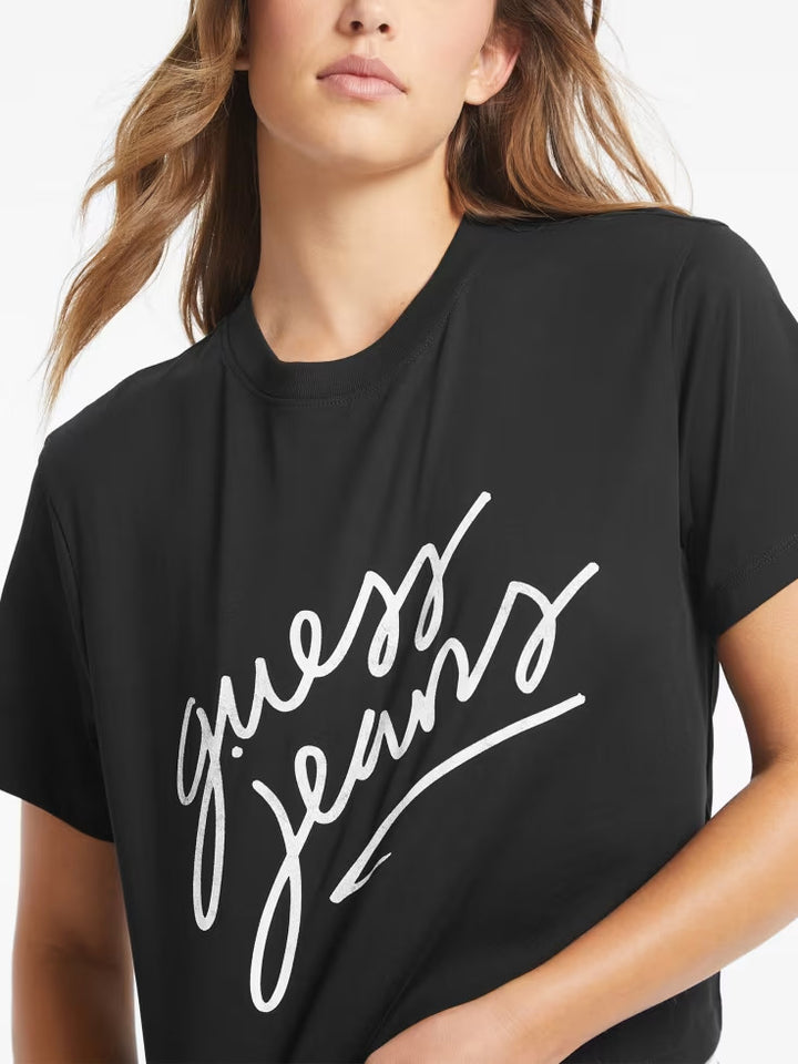 Guess Boxy Italic Logo Tee