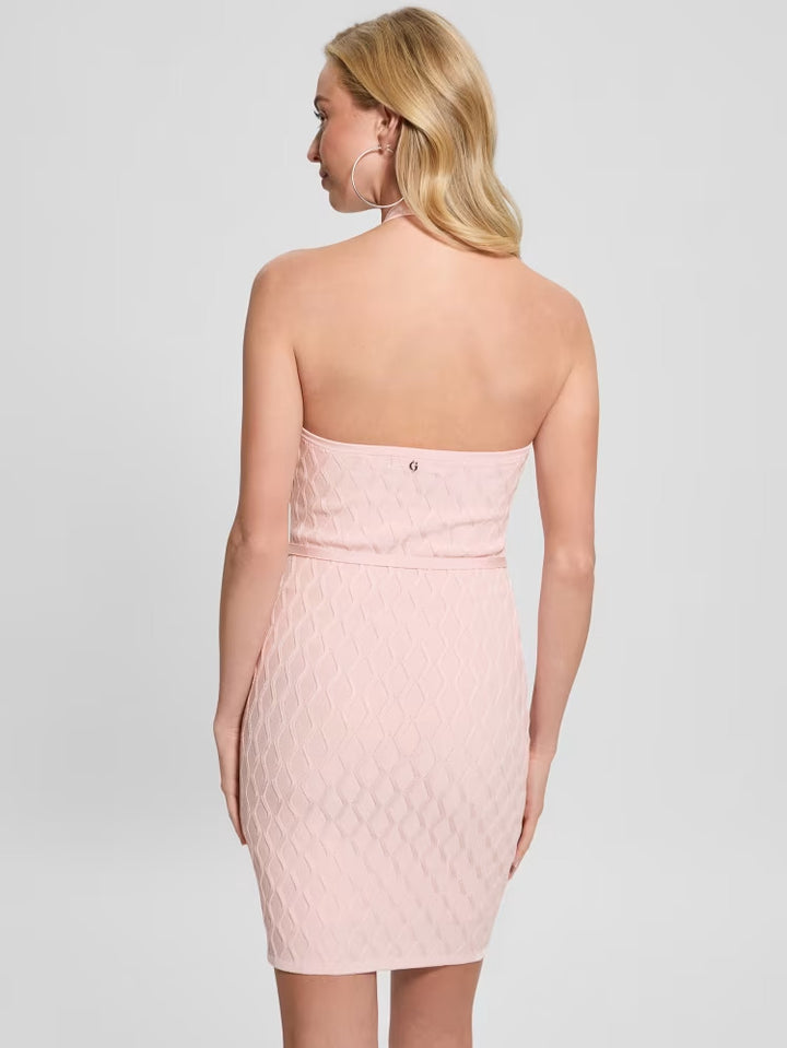 Guess Lucia Belted Wavy Sweater Dress