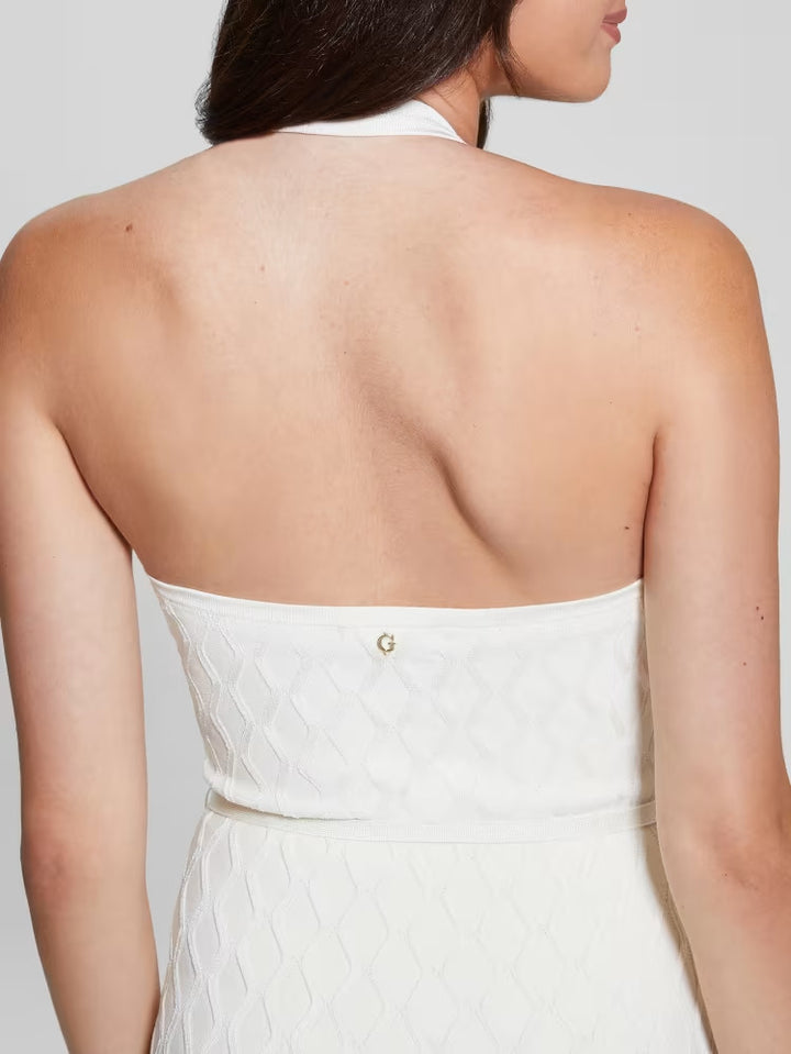Guess Lucia Belted Wavy Sweater Dress