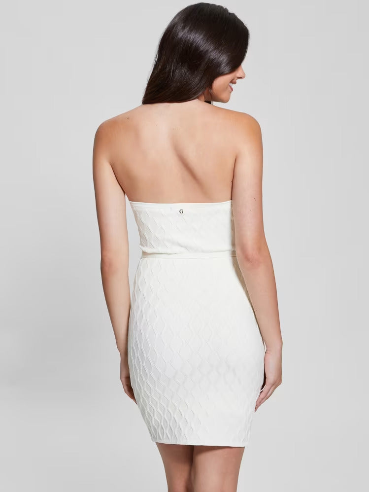 Guess Lucia Belted Wavy Sweater Dress