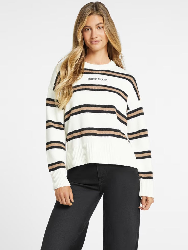 Guess Striped Logo Sweater