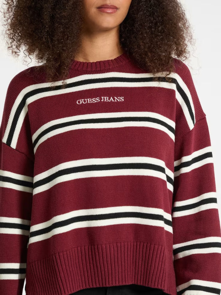 Guess Striped Logo Sweater
