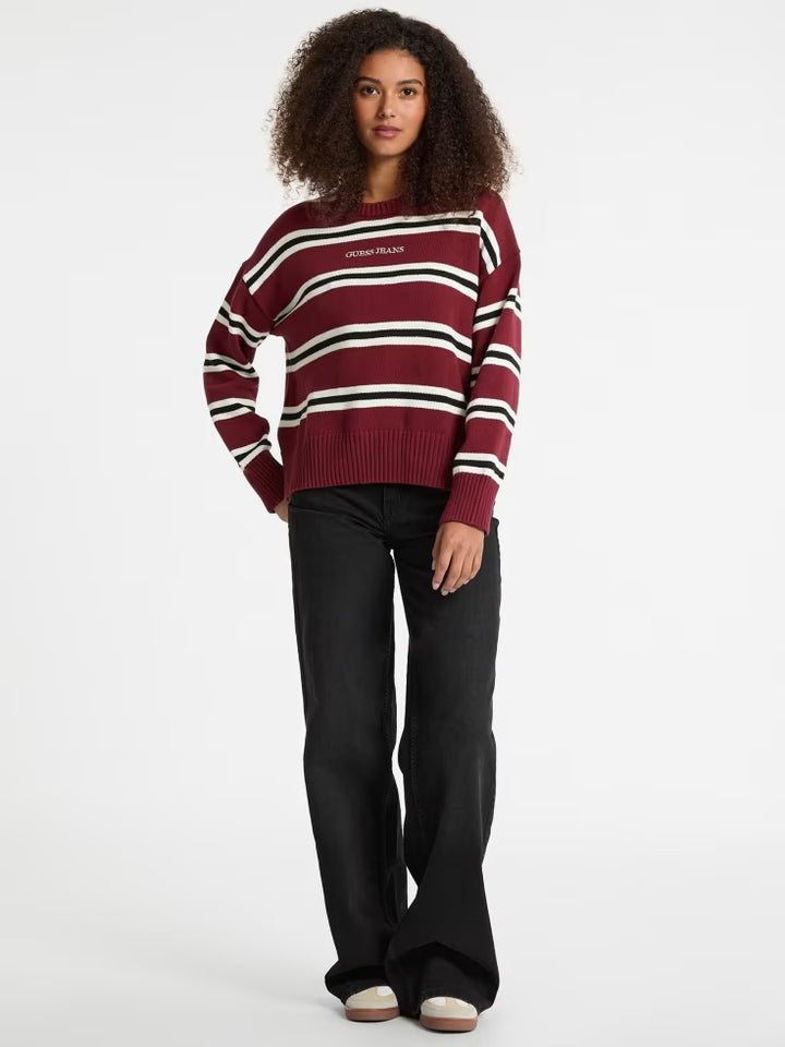 Guess Striped Logo Sweater