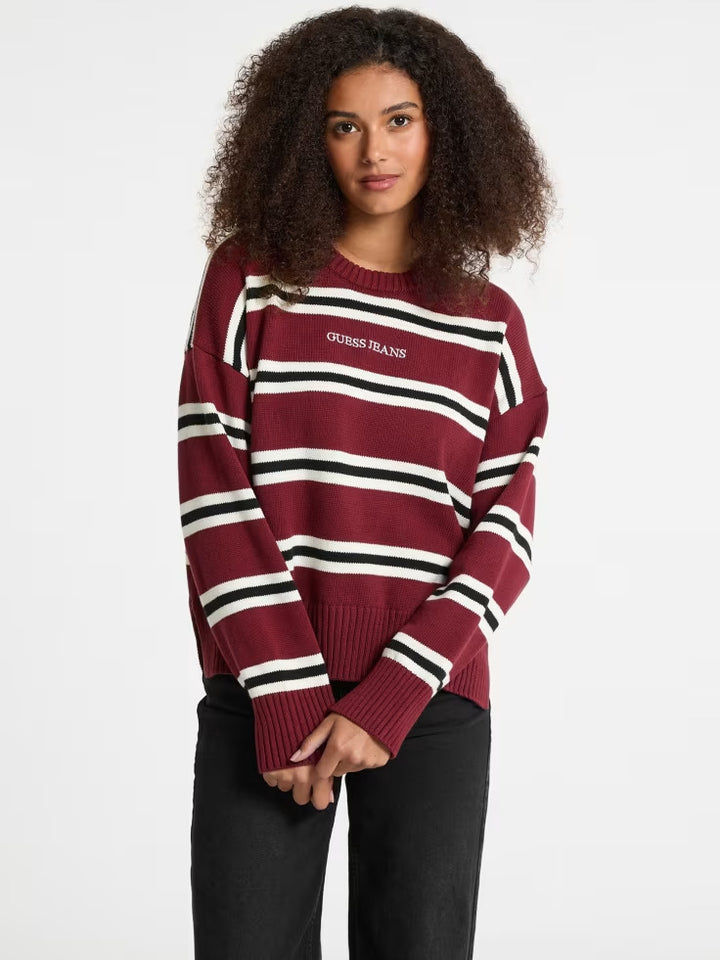 Guess Striped Logo Sweater