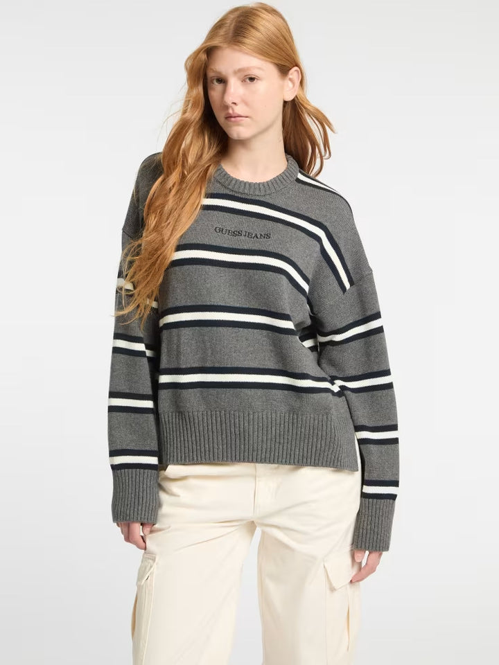 Guess Striped Logo Sweater