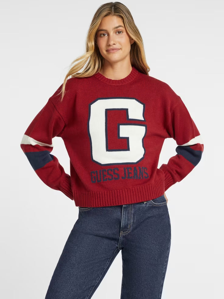 Guess Wool-Blend Logo Sweater