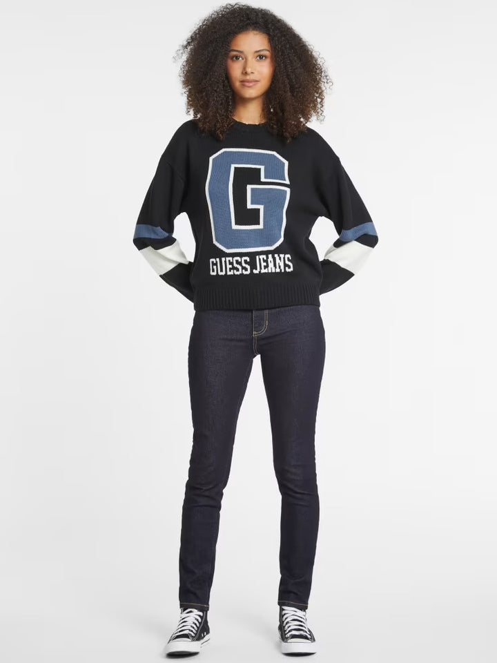 Guess Wool-Blend Logo Sweater